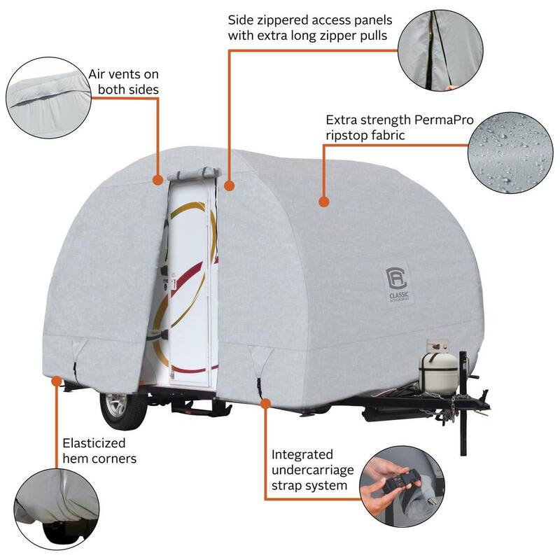 Classic Accessories PermaPro 211 in. L x 78 in. W x 93 in. H R-Pod Trailer Cover - 80-256-161001-00
