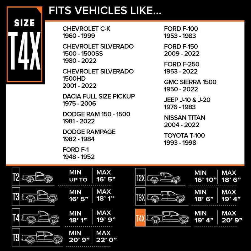 Budge Rain Barrier 249 in. x 70 in. x 70 in. Size T4X Truck Cover - TRB-4X
