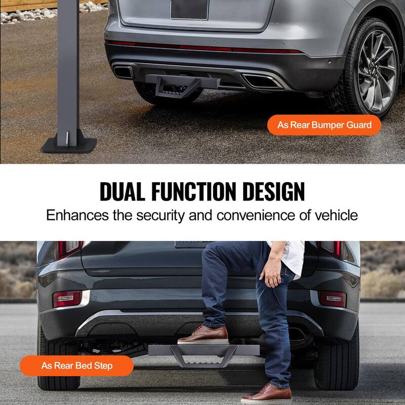 VEVOR Hitch Step for 2 in. Receiver, Strong Steel Construction with 300 lbs. Load Capacity, Rear Bumper Guard Protector - CWTBGSCYXGZKV34OCV0
