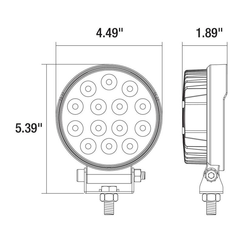 Buyers Products Company 5 in. Truck Offroad Vehicle Boat Mounted LED Flood Work Light - 1492127
