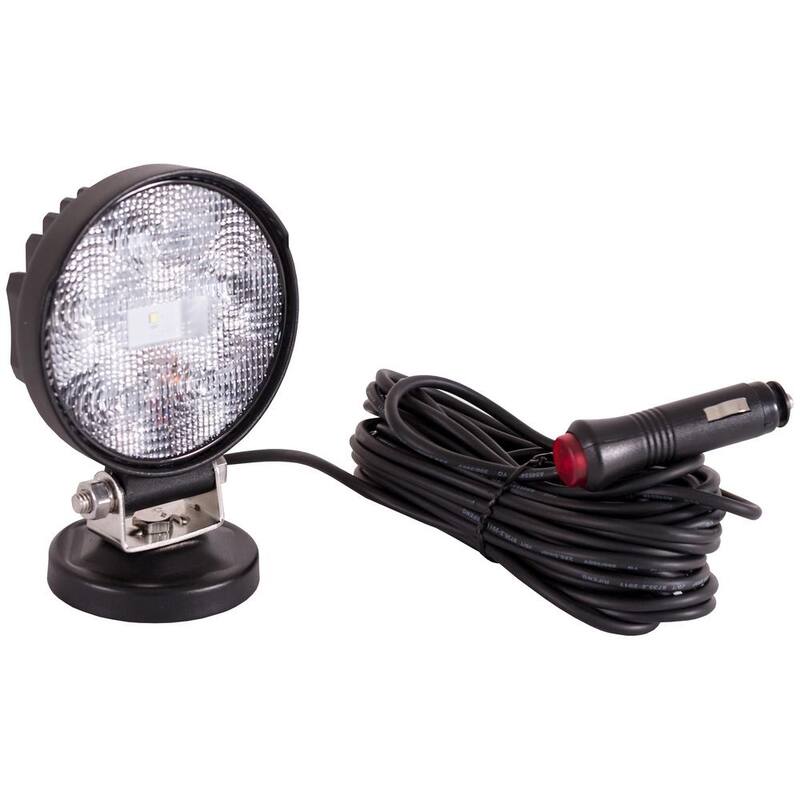 Buyers Products Company 4 in. Diameter Truck Car Utility Off Road Vehicle Boat Marine Mounted LED Round Flood Work Light, Clear - 1492130