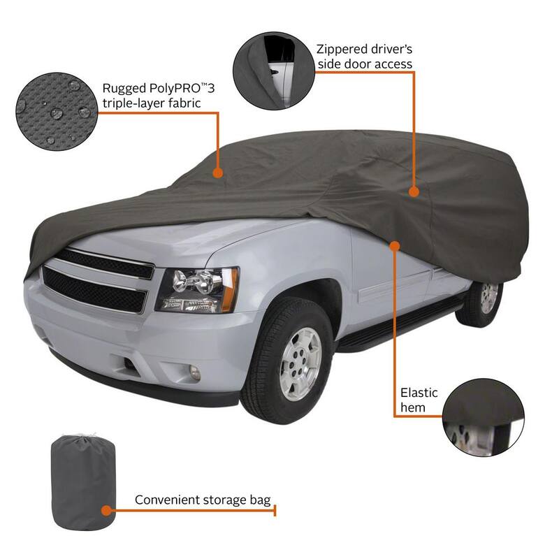Classic Accessories PolyPro III 187 in. L Compact/Mid-Size SUV/Pickup Cover - 10-018-241001-00