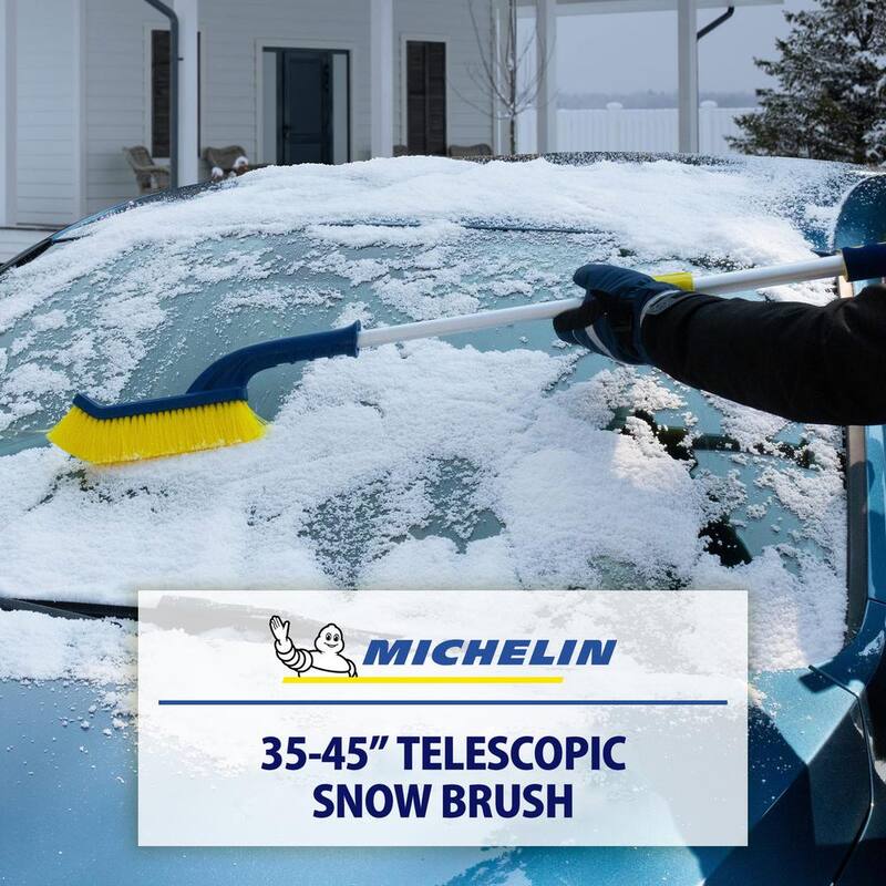 Koolatron Basic Extendable 35-45 in. Snow Brush with Ice Scraper, Ergonomic Dual Foam Handles - 19154-7