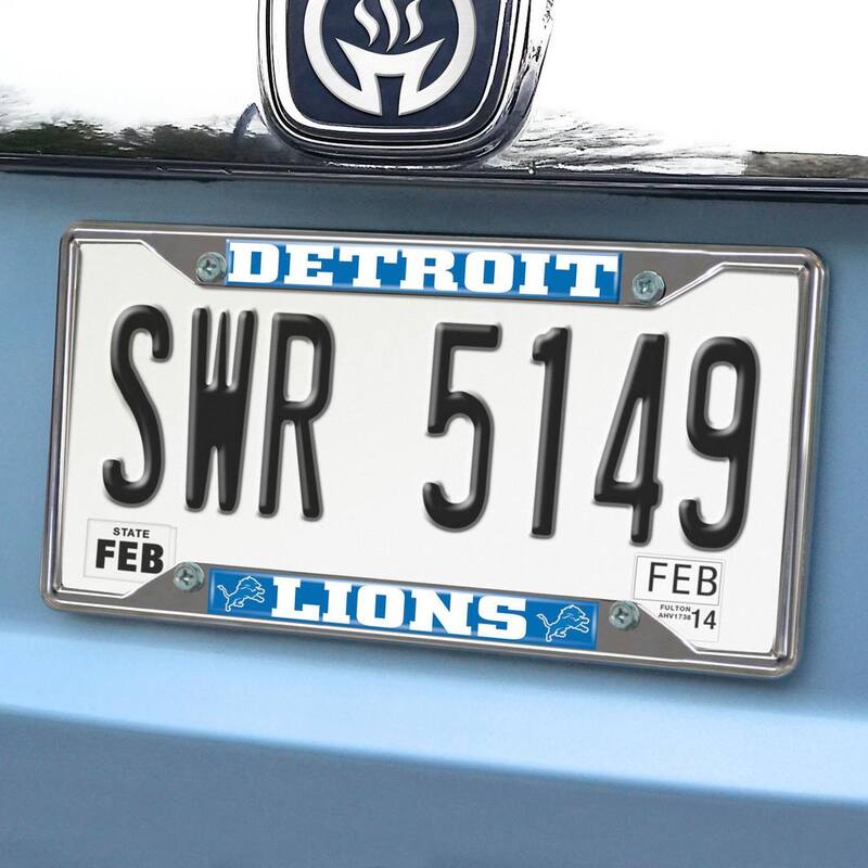FANMATS NFL - Detroit Lions Chromed Stainless Steel License Plate Frame - 15197
