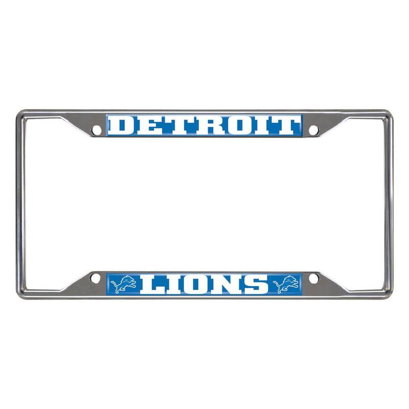 FANMATS NFL - Detroit Lions Chromed Stainless Steel License Plate Frame - 15197