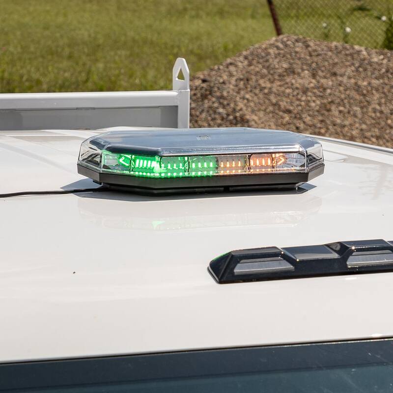 Buyers Products 13 in. Warning Multi-Mount Strobe Work Light Bar Amber/Green - 8891179