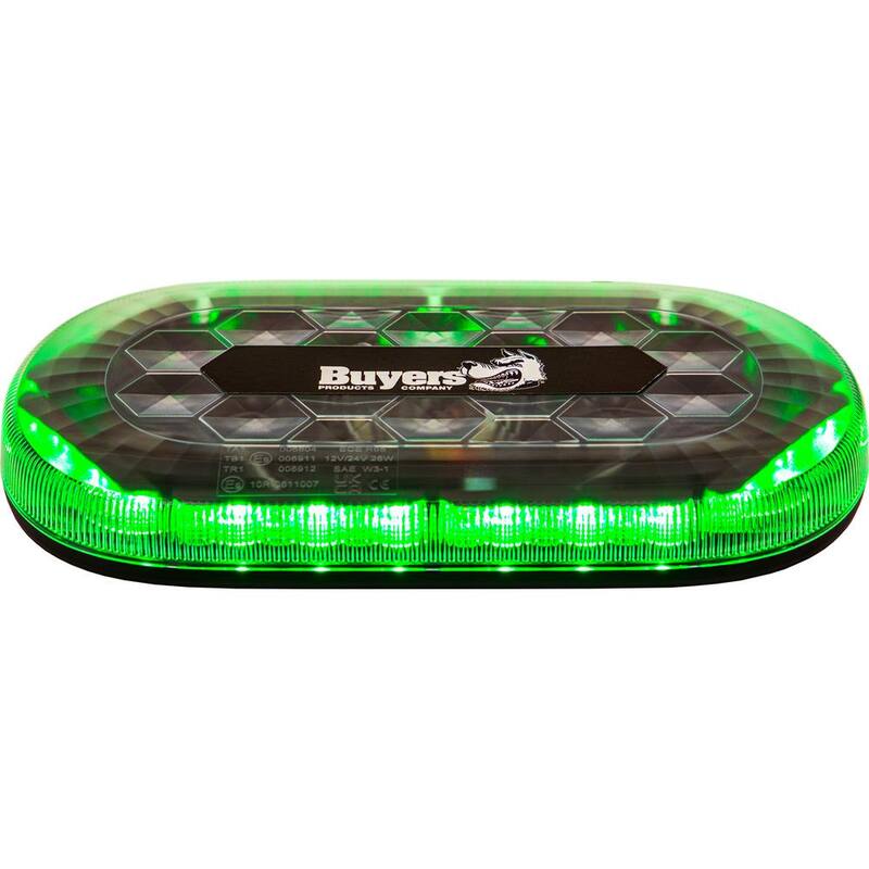 Buyers Products 13 in. Warning Multi-Mount Strobe Work Light Bar Amber/Green - 8891179