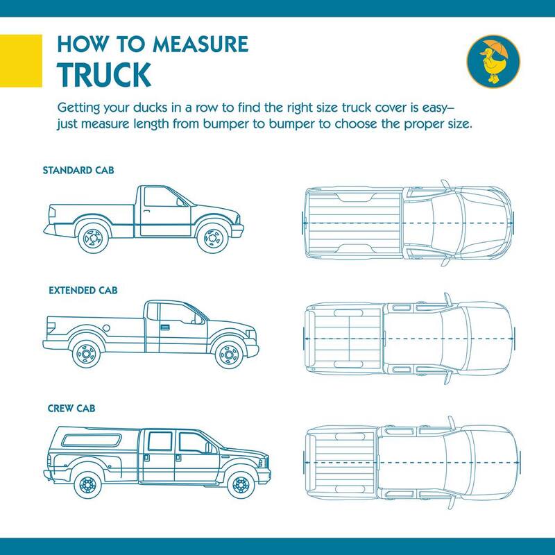 Classic Accessories Duck Covers Weather Defender Extended Cab Standard Bed Semi-Custom Pickup Truck Cover Fits up to 20 ft. 9 in. - A3T249