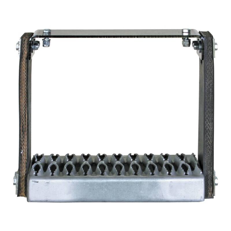 Buyers Products Company 12 in. x 11 in. Flexible Rubber Step with Galvanized Steel Diamond Deck-Span Tread - 5231112