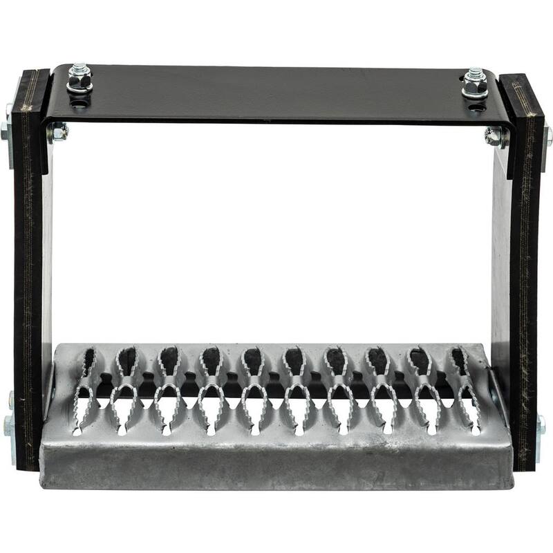 Buyers Products Company 12 in. x 11 in. Flexible Rubber Step with Galvanized Steel Diamond Deck-Span Tread - 5231112