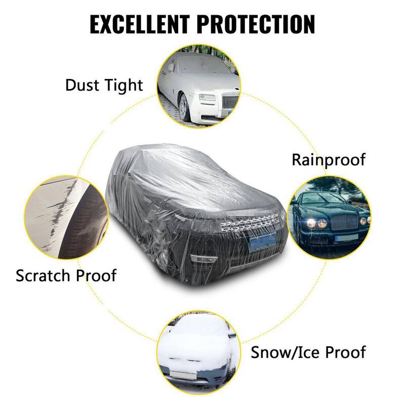 VEVOR Plastic 22 ft. x 12 ft. Car Cover Disposable Car Covers Universal Car Cover Waterproof Dust-Proof Full Cover (10-Pieces) - CY10BZSLCZ0000001V0