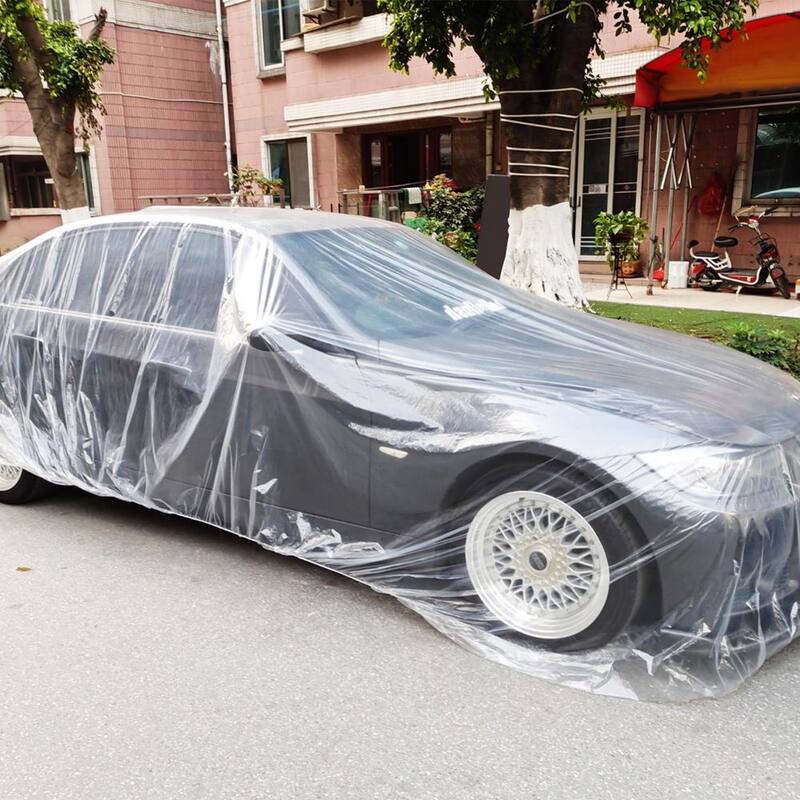 VEVOR Plastic 22 ft. x 12 ft. Car Cover Disposable Car Covers Universal Car Cover Waterproof Dust-Proof Full Cover (10-Pieces) - CY10BZSLCZ0000001V0