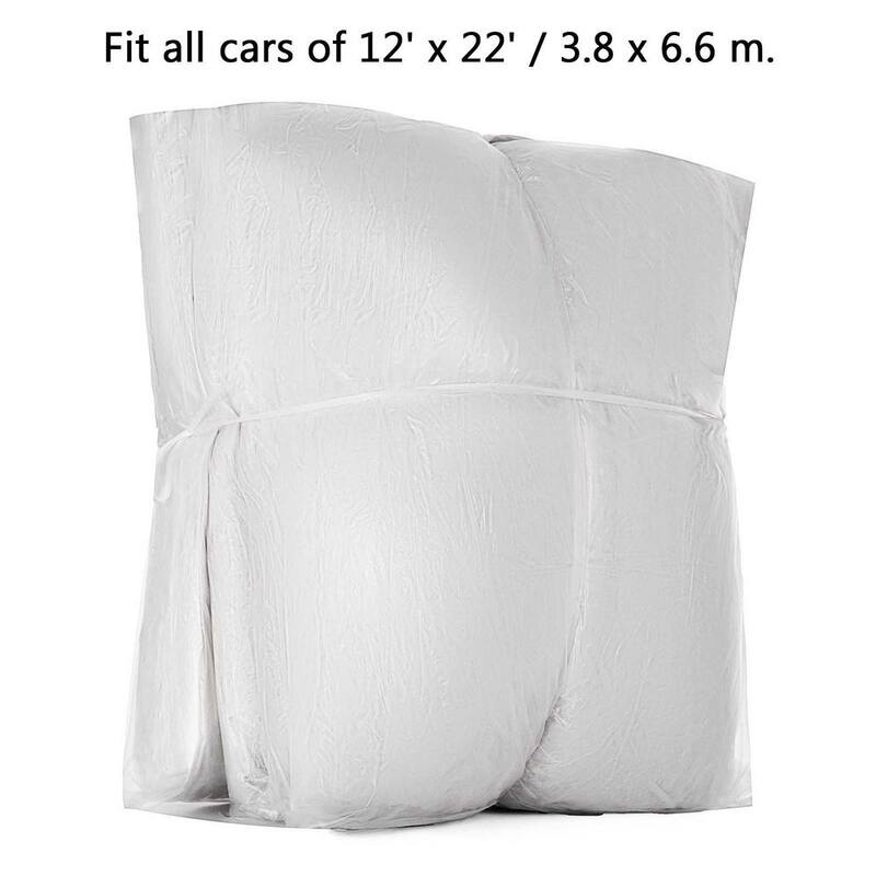 VEVOR Plastic 22 ft. x 12 ft. Car Cover Disposable Car Covers Universal Car Cover Waterproof Dust-Proof Full Cover (10-Pieces) - CY10BZSLCZ0000001V0