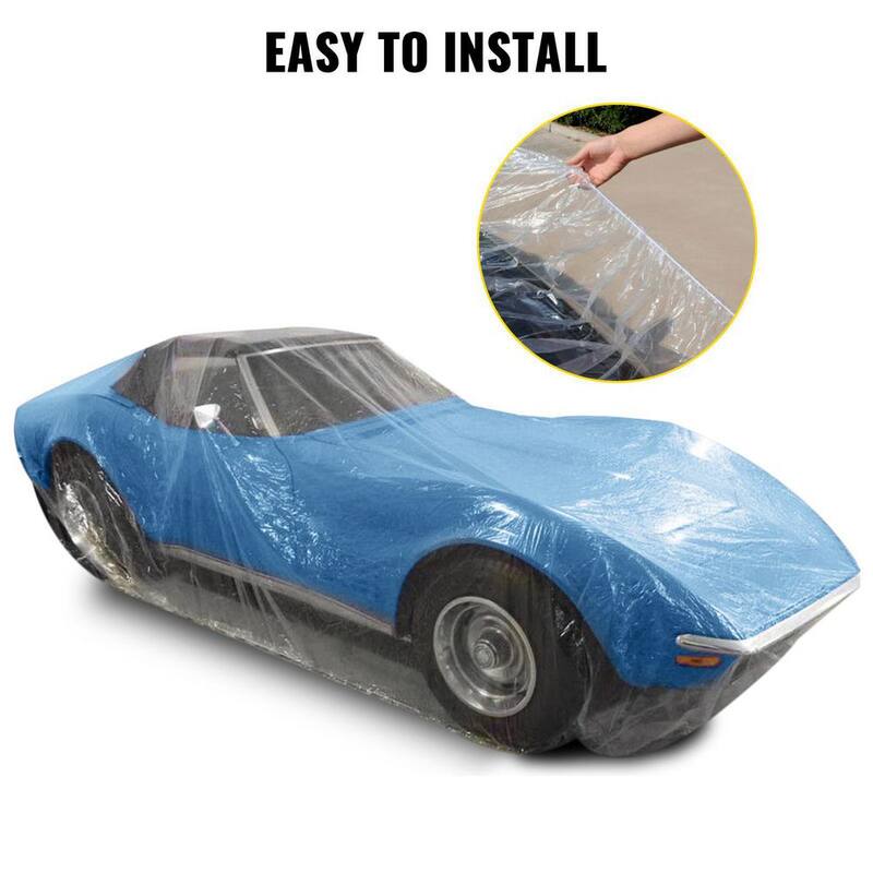 VEVOR Plastic 22 ft. x 12 ft. Car Cover Disposable Car Covers Universal Car Cover Waterproof Dust-Proof Full Cover (10-Pieces) - CY10BZSLCZ0000001V0