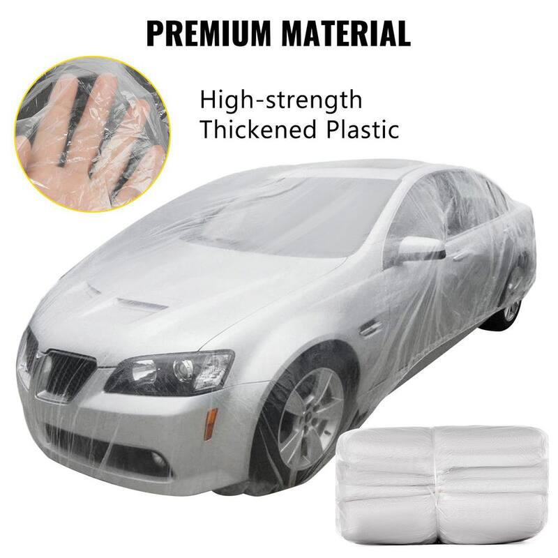 VEVOR Plastic 22 ft. x 12 ft. Car Cover Disposable Car Covers Universal Car Cover Waterproof Dust-Proof Full Cover (10-Pieces) - CY10BZSLCZ0000001V0