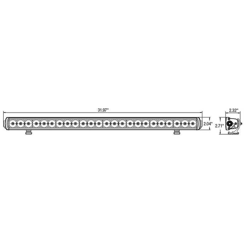 Buyers Products Company 32 in. Truck UTV ATV Boat Mount LED Flood Spot Combo Light Bar - 1492183