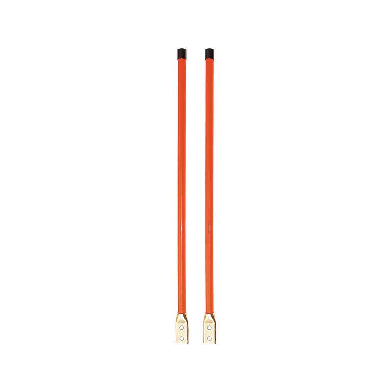 Buyers Products Company 3/4 in. x 48 in. Fluorescent Orange Bolt-On Bumper Marker Sight Rods with Hardware - 1308115