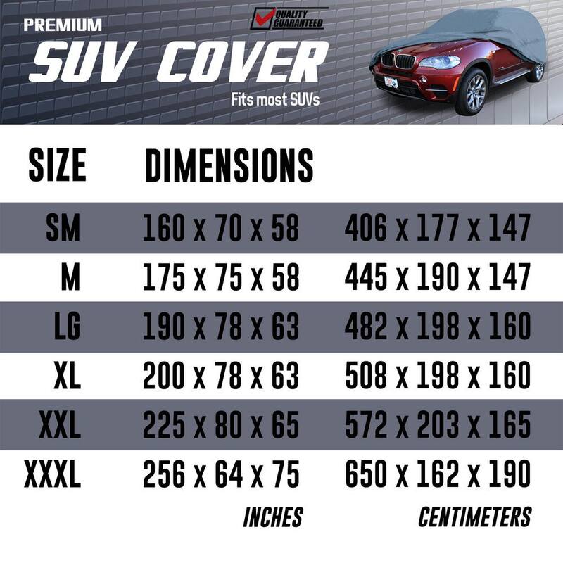 FH Group Non Woven Water resistant 1 Piece XL 200 in. x 78 in. x 63 in. Exterior SUV Cover - DMC502SUV-XL
