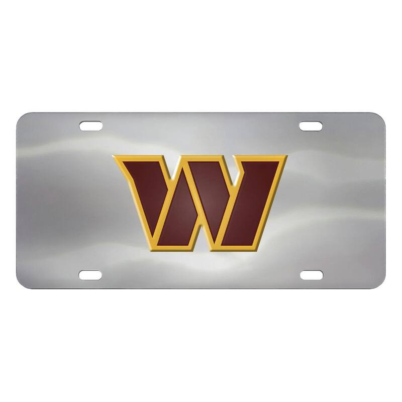 FANMATS Washington Commanders 3D Stainless Steel License Plate - 27380