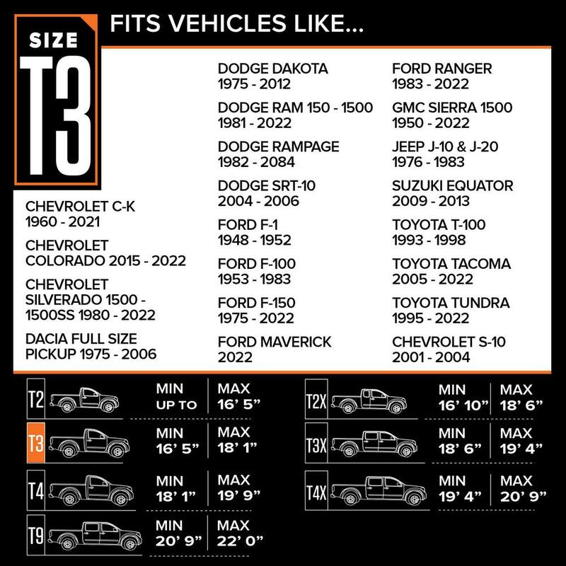 Budge Lite 217 in. x 70 in. x 60 in. Size T3 Truck Cover - TB-3
