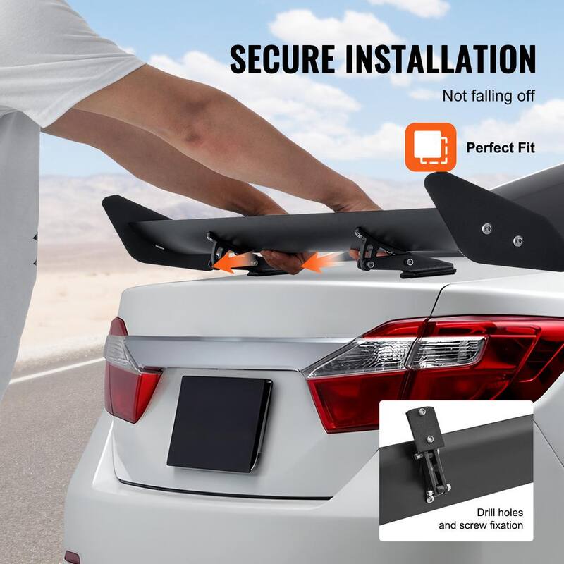 VEVOR GT Wing Car Spoiler, 43.3 in. Universal Spoiler with Single Deck, Adjustable Lightweight Aluminum, Car Rear Spoiler Wing - TYXWYLHJLHJDFLMB1V0-0807