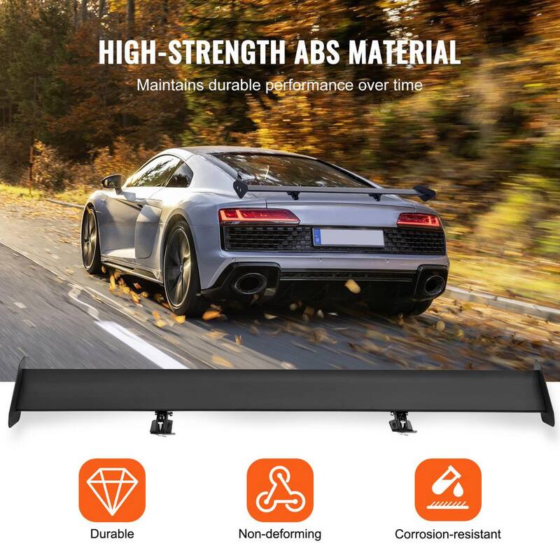 VEVOR GT Wing Car Spoiler, 43.3 in. Universal Spoiler with Single Deck, Adjustable Lightweight Aluminum, Car Rear Spoiler Wing - TYXWYLHJLHJDFLMB1V0-0807