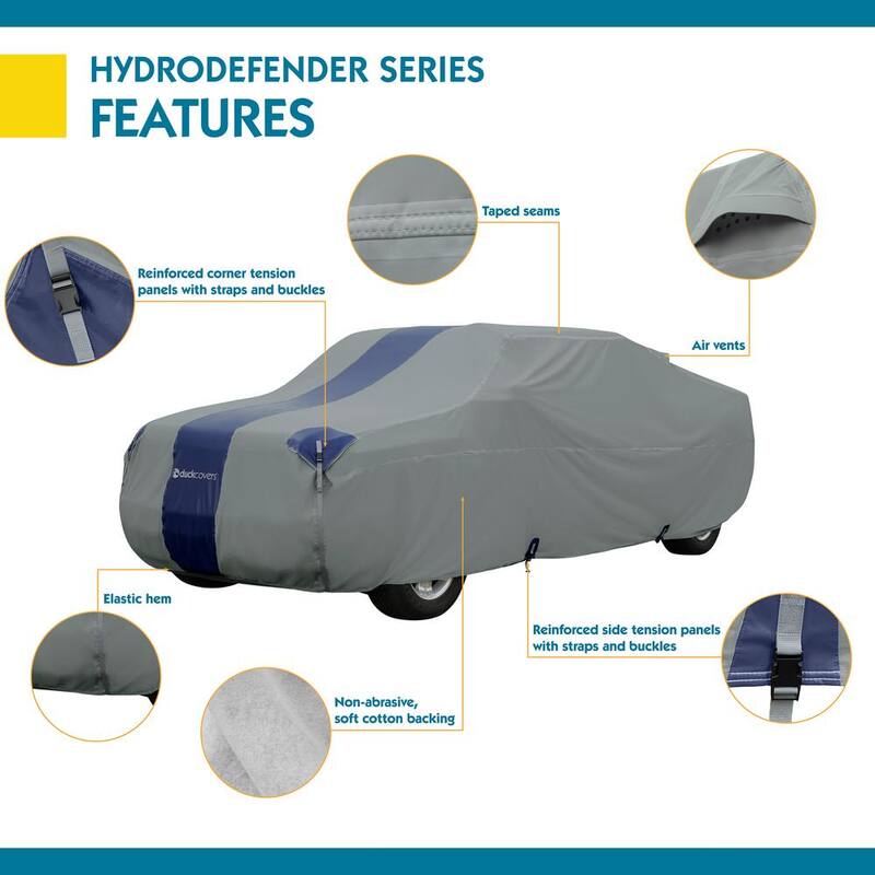Classic Accessories Duck Covers HydroDefender 236 in. L x 72 in. W x 65 in. H Weatherproof Truck Cover fits Standard Cab Short Bed Trucks - A5T236