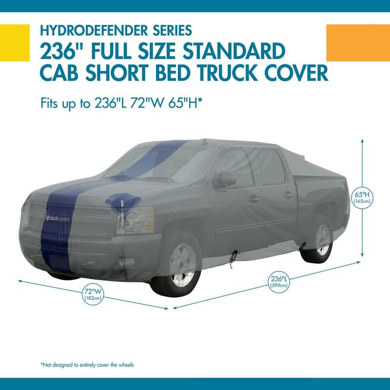 Classic Accessories Duck Covers HydroDefender 236 in. L x 72 in. W x 65 in. H Weatherproof Truck Cover fits Standard Cab Short Bed Trucks - A5T236