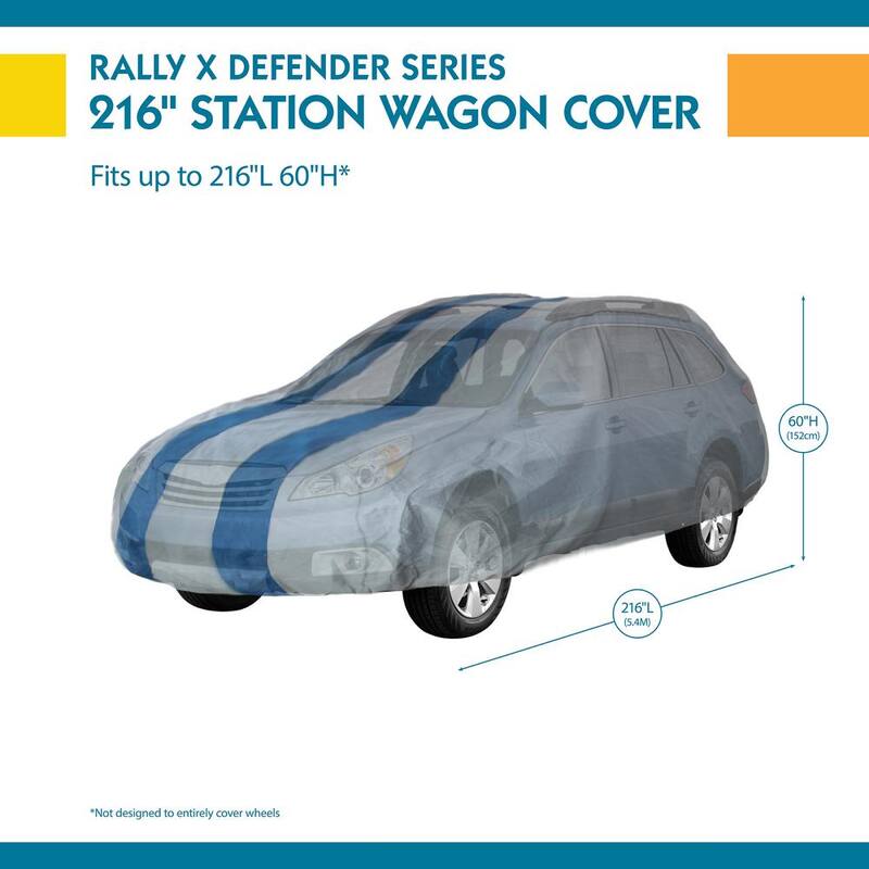 Duck Covers Rally X Defender 216 in. L x 70 in. W x 60 in. H Station Wagon Car Cover - A4SW216