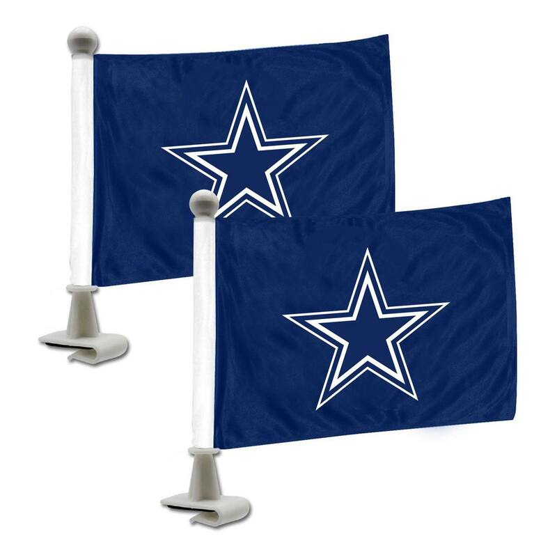 FANMATS Dallas Cowboys Ambassador Car Flags 2-Pack Mini Auto Flags, 4 in. x 6 in. - 61830