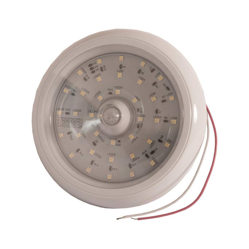 Buyers Products Company 5 in. LED Ceiling Interior RV Trailer Motion Sensor Dome Light - 5625338