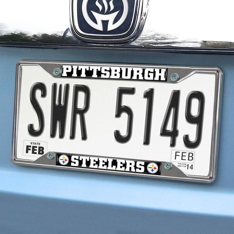 FANMATS NFL - Pittsburgh Steelers Chromed Stainless Steel License Plate Frame - 17212