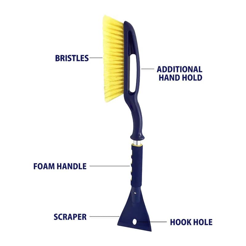 Michelin Heavy Duty 25 in. Snow Brush with Ice Scraper, Ergonomic Dual Handle Design - 19150-9