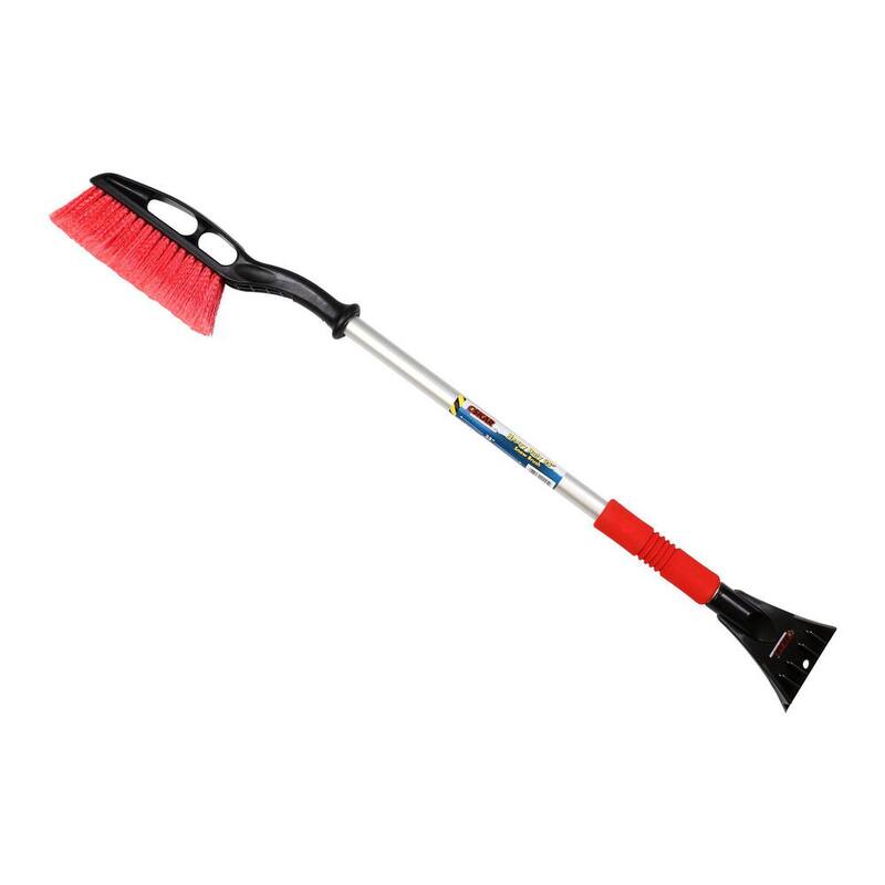 Michelin Heavy Duty 35 in. Snow Brush with Ice Scraper, Ergonomic Power Scraping Grip Design, Red/Black - 20045-4