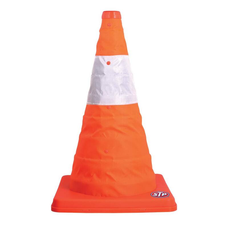 STP Pop-Up Safety Cone: High-Visibility, Weatherproof Protection in a Pocket-Sized Package - SWA2-1001-ORG