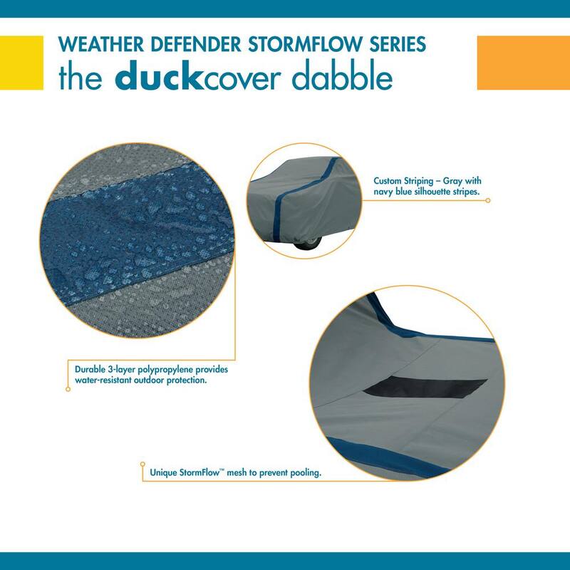 Classic Accessories Duck Covers Weather Defender 239 in. L x 68 in. W x 71 in. H Standard Bed LWBs Truck Cover with StormFlow in Grey - A3CMT241
