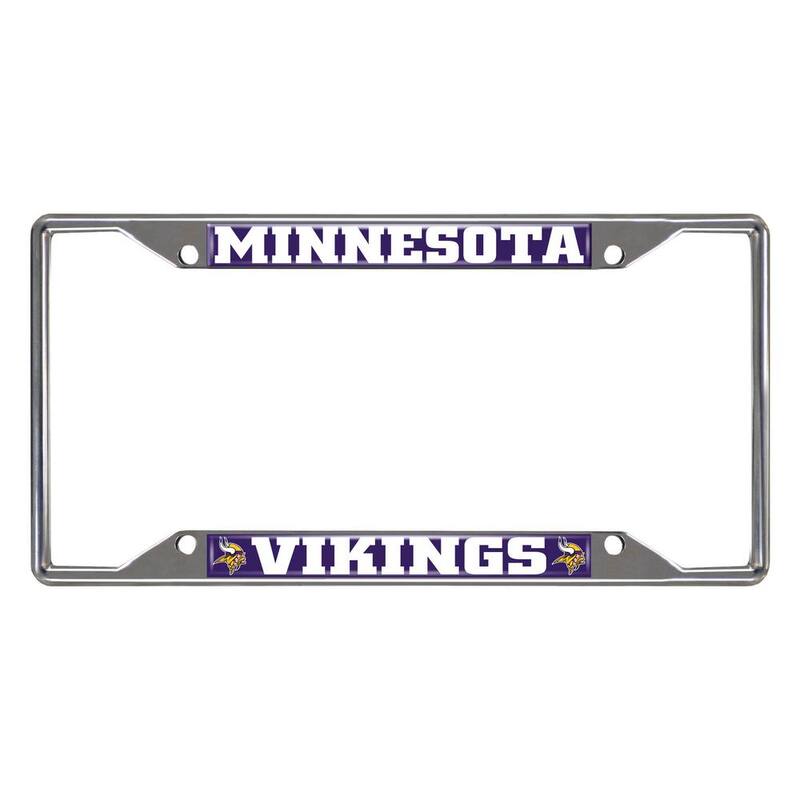 FANMATS NFL - Minnesota Vikings Chromed Stainless Steel License Plate Frame - 15529
