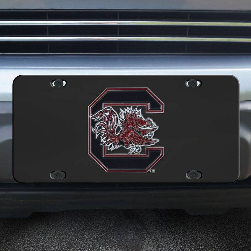 FANMATS South Carolina Gamecocks 3D Black License Plate - 33617