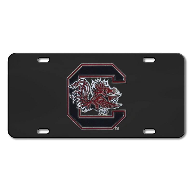 FANMATS South Carolina Gamecocks 3D Black License Plate - 33617