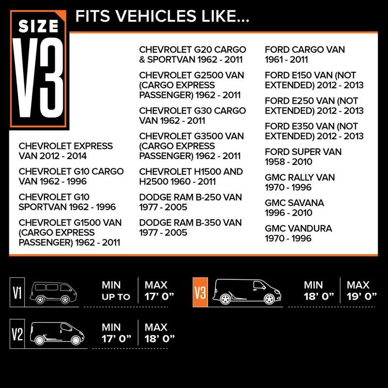 Budge Lite 235 in. x 72 in. x 78 in. Size V3 Van Cover - VB-3