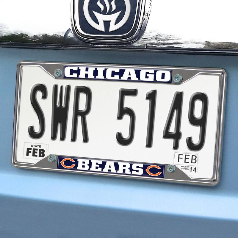 FANMATS NFL - Chicago Bears Chromed Stainless Steel License Plate Frame - 15031