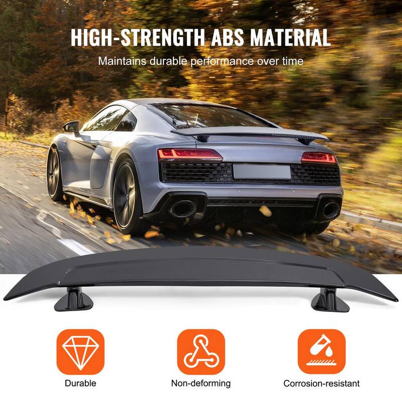 VEVOR GT Wing Car Spoiler, 46.3 in. Universal Spoiler, Compatible with most Sedans and Coupes, ABS, Car Rear Spoiler Wing - TYXWYABS46INXC430V0-0807