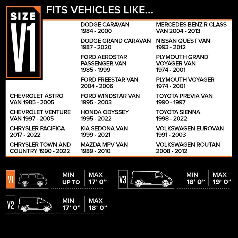 Budge Rain Barrier 216 in. x 60 in. x 60 in. Mini Size V1 Van Cover - VRB-1