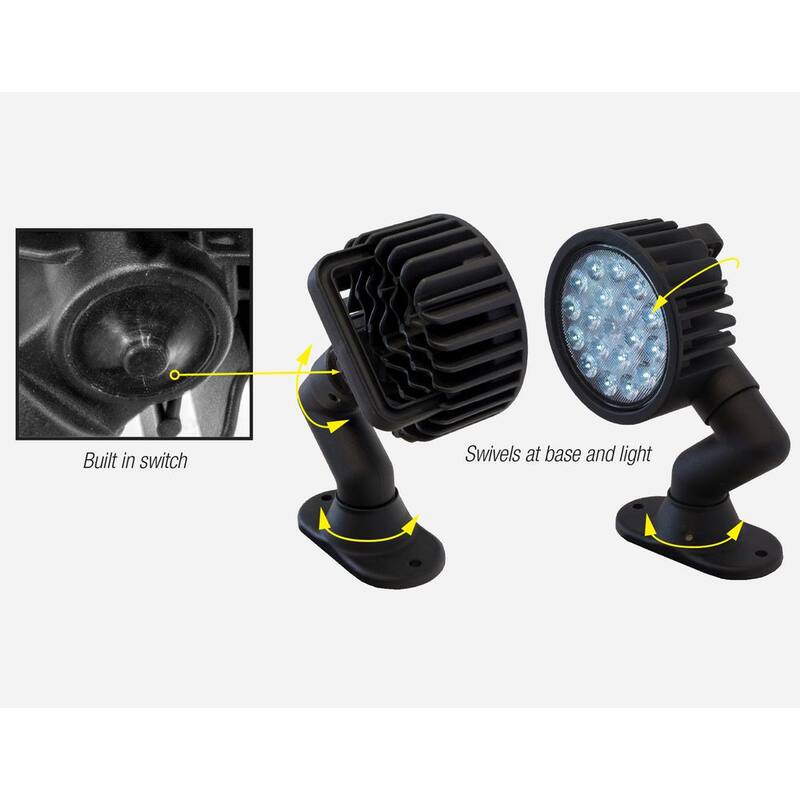 Buyers Products Company 5 in. Truck Articulating Vehicle UTV Mount LED Spot Work Light - 1492146
