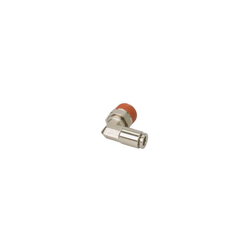 VIAIR 1/8 in. NPT(M) to 1/8 in. Airline 90° Swivel Elbow Fitting (2-Piece) DOT Approved - 11842