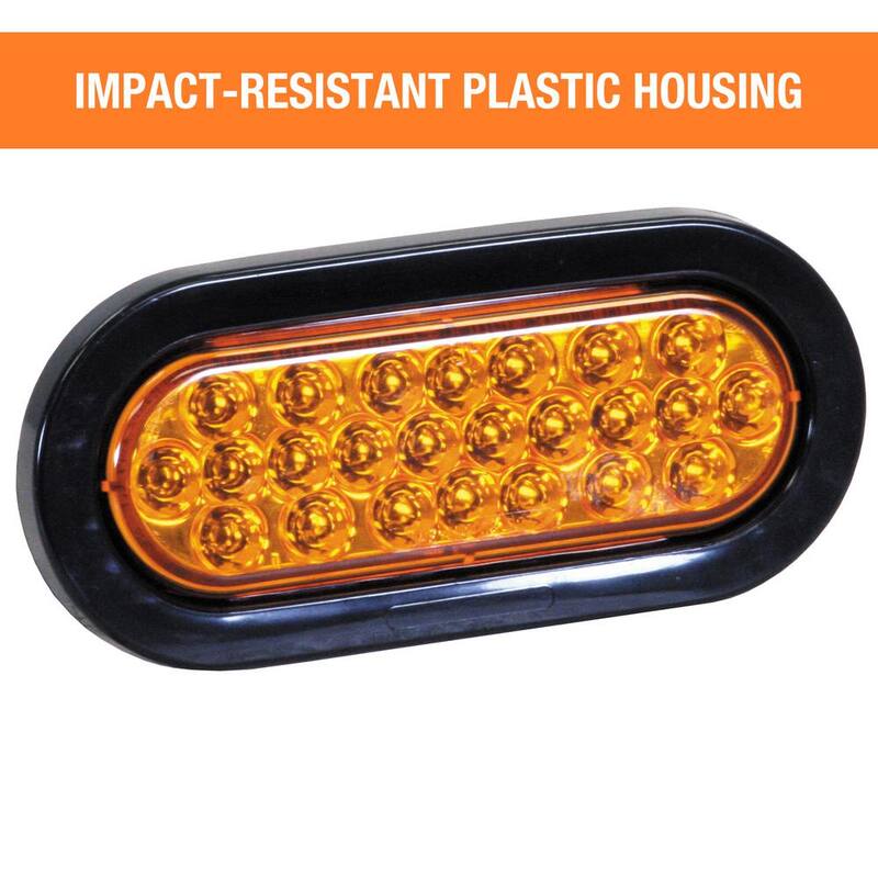Buyers Products Company LED 6 in. Oval Strobe Light, Amber - SL65AO