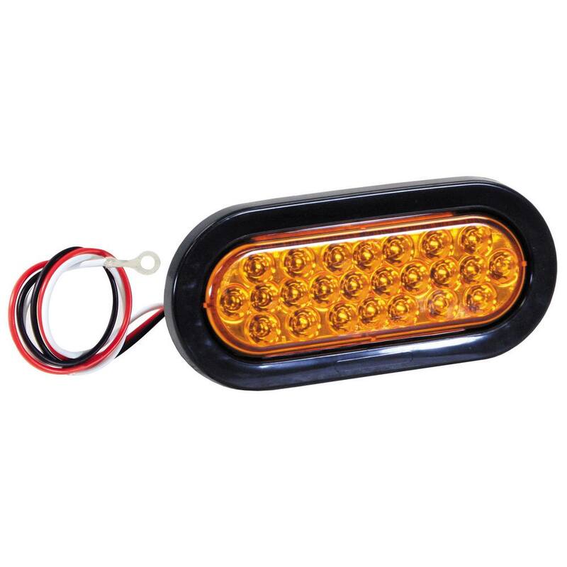 Buyers Products Company LED 6 in. Oval Strobe Light, Amber - SL65AO