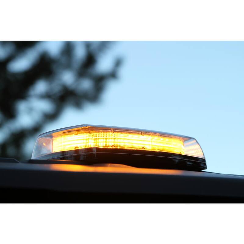 ECCO 11 in. LED Minibar SAE Class 1 Clear Lens with Amber LEDs Permanent Mount - 5550CA