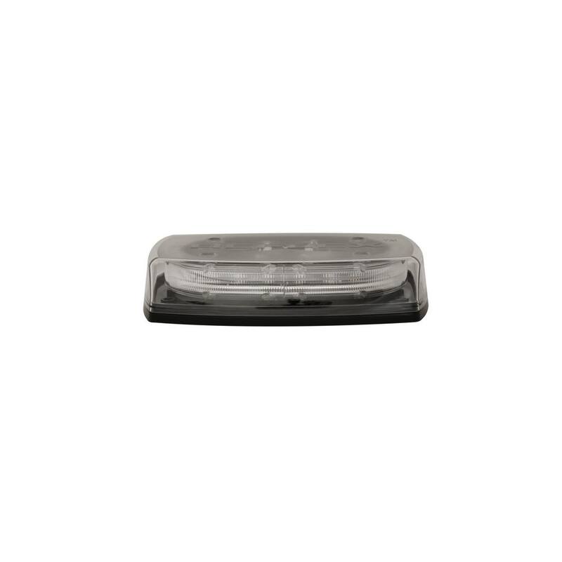 ECCO 11 in. LED Minibar SAE Class 1 Clear Lens with Amber LEDs Permanent Mount - 5550CA
