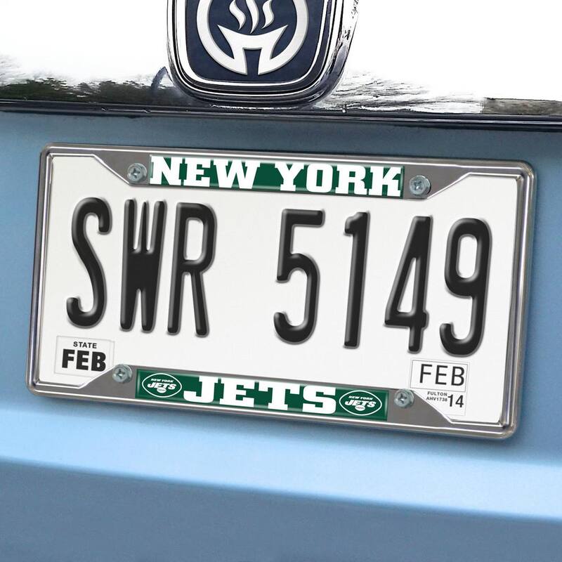 FANMATS NFL - New York Jets Chromed Stainless Steel License Plate Frame - 21569